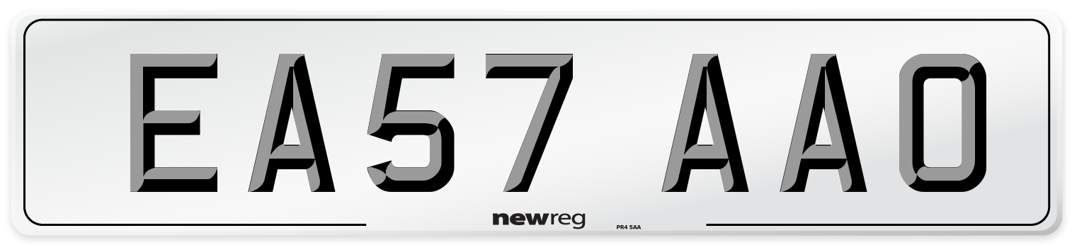 EA57 AAO Number Plate from New Reg